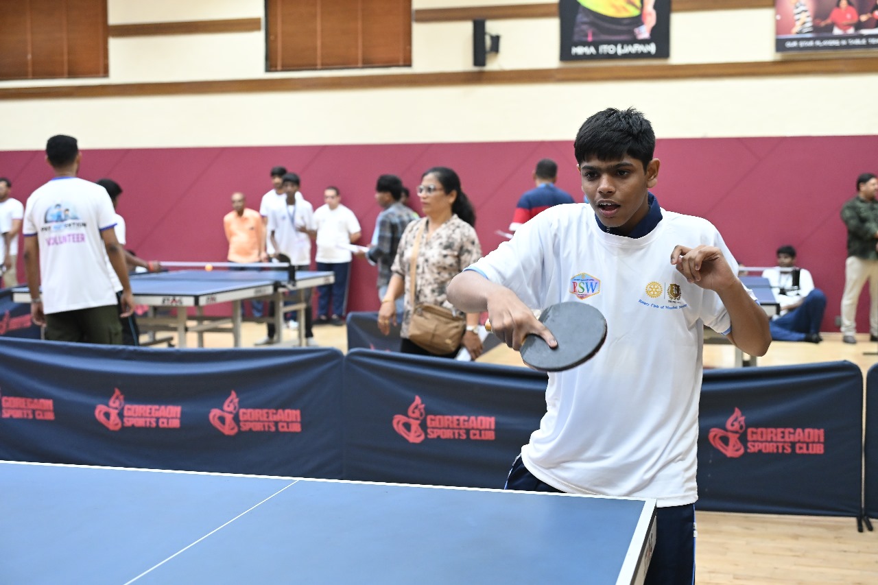 Children participating in cricket and table tennis